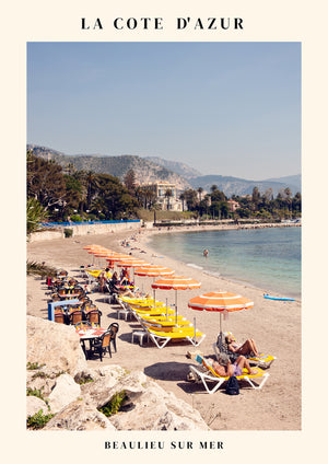 Cote d'Azure Poster Beaulieu Beach - Version 1