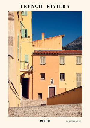 French Riviera Poster Menton La Vieille Ville - Version 1