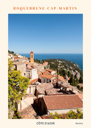Cote d'Azur Poster View Over Roquebrune
