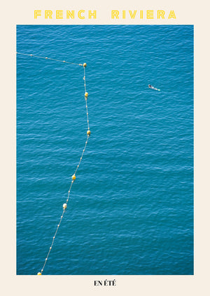 French Riviera Poster Swimming En Été