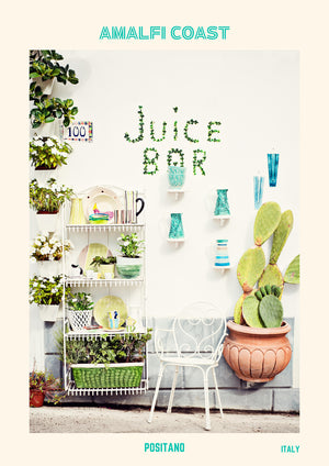 Amalfi Coast Poster Positano Juice Bar