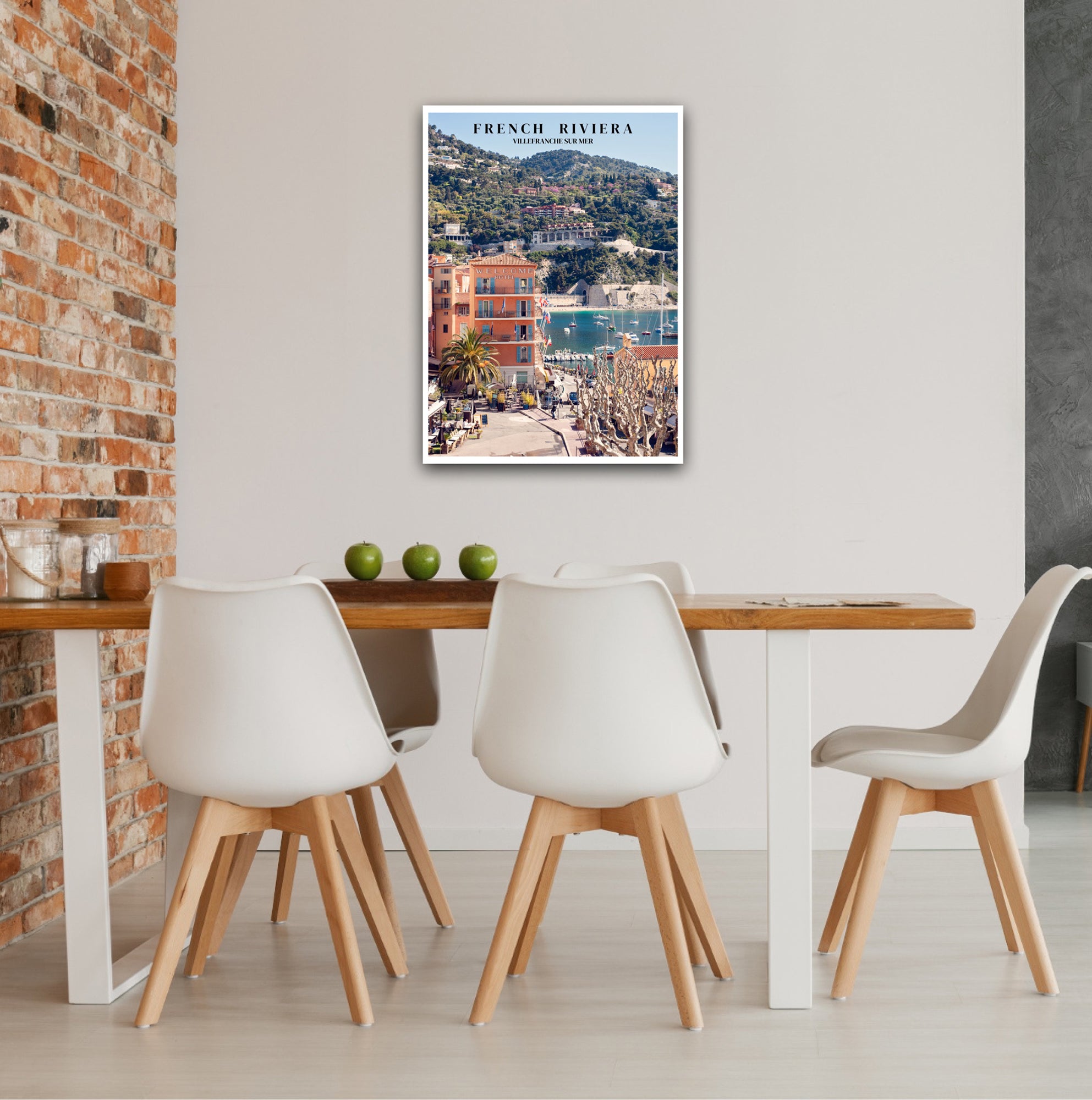 French Riviera Poster Welcome Hotel Villefranche - Version 2