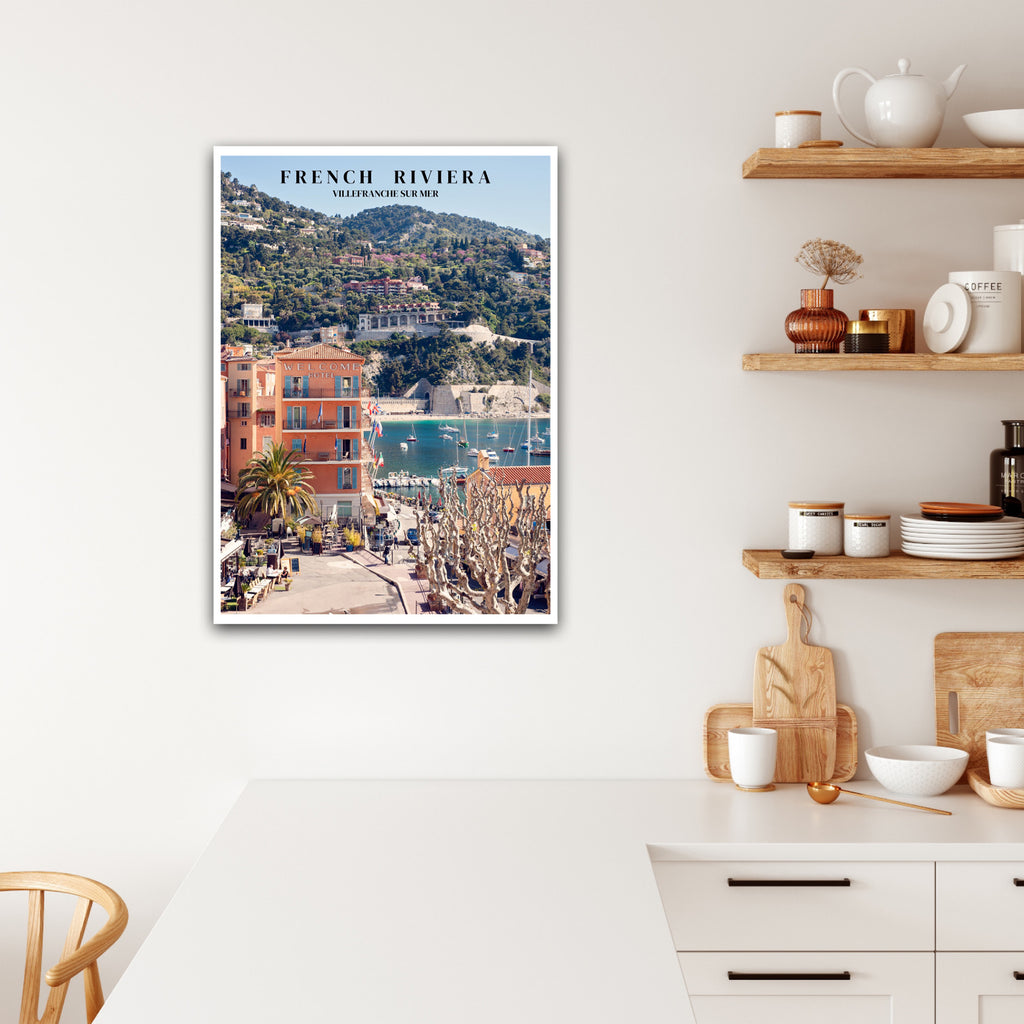 French Riviera Poster Welcome Hotel Villefranche - Version 2
