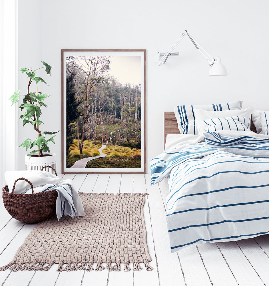 Cradle Mountain Wall Art featuring Cradle Mountain National Park in Tasmania Australia, fine art print featuring the beauty of this world heritage listed wilderness and its flora 